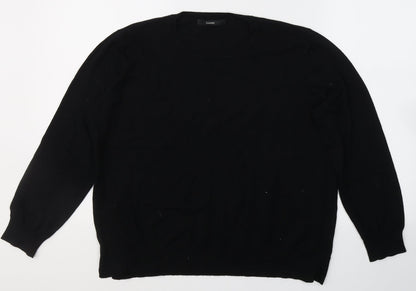 George Womens Black Round Neck  Viscose Pullover Jumper Size 18