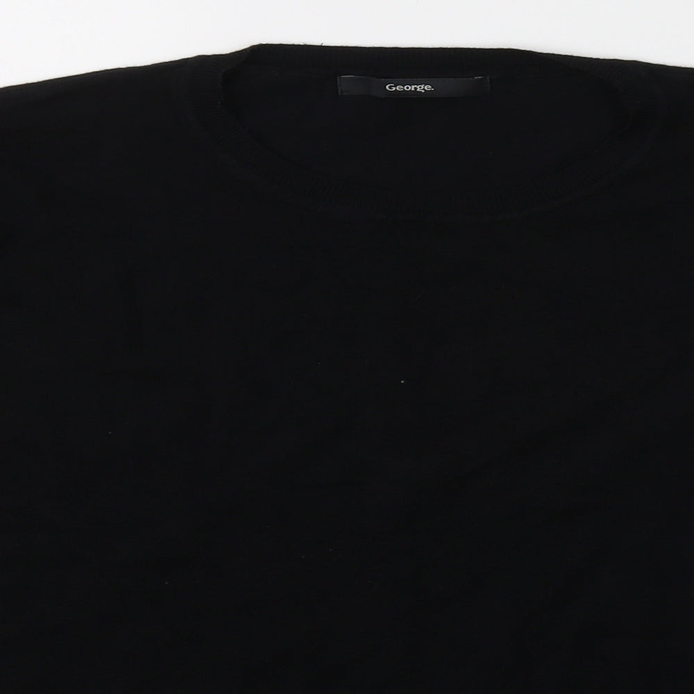 George Womens Black Round Neck  Viscose Pullover Jumper Size 18