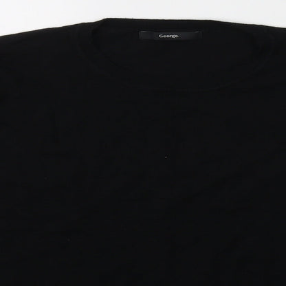 George Womens Black Round Neck  Viscose Pullover Jumper Size 18