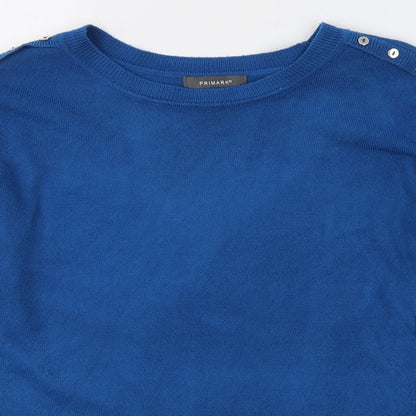 Primark Womens Black Round Neck  Acrylic Pullover Jumper Size M