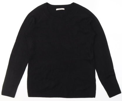 TU Womens Beige Round Neck  Acrylic Pullover Jumper Size 10