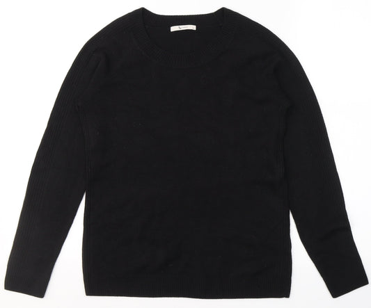 TU Womens Beige Round Neck  Acrylic Pullover Jumper Size 10