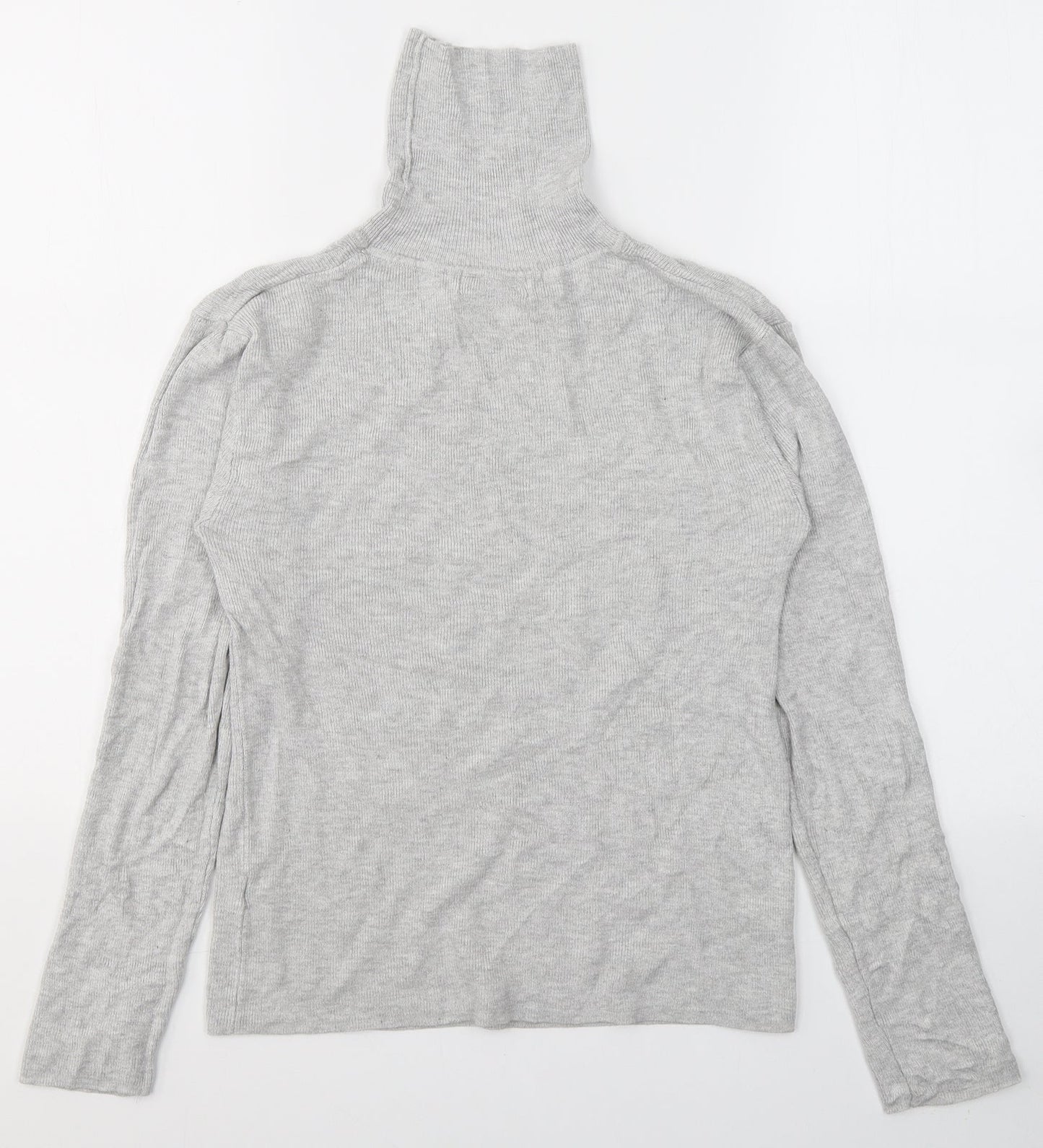 Primark Womens Grey Roll Neck  Viscose Pullover Jumper Size M