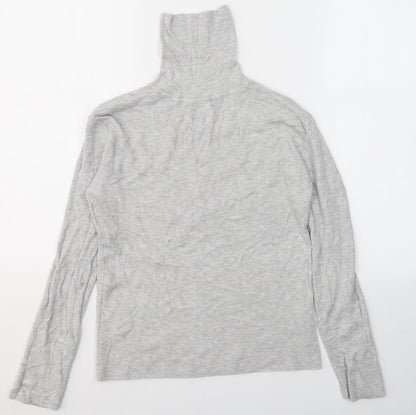 Primark Womens Grey Roll Neck  Viscose Pullover Jumper Size M