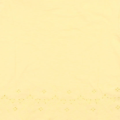 Womens UK Size 8 New Look Yellow Jersey T-Shirt
