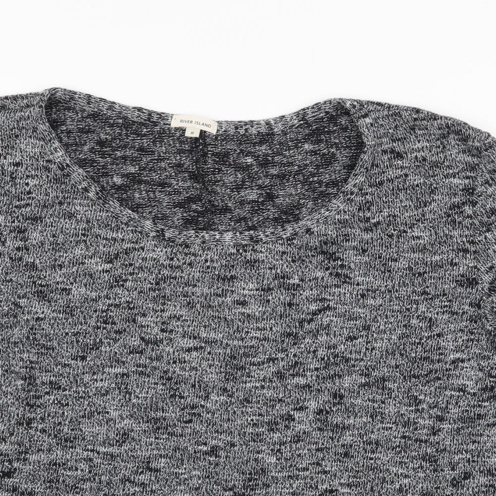 Womens UK Size 8 River Island Grey Pullover Jumper