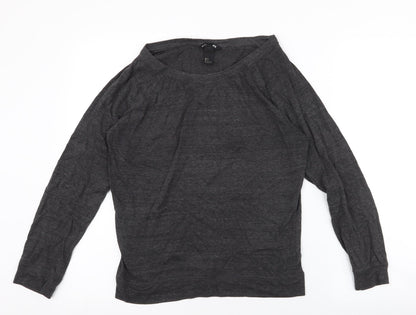Womens UK Size S H&M Grey Pullover Sweatshirt