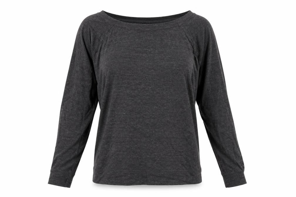 Front view of H&M women’s grey polyester pullover sweatshirt, size S, pullover