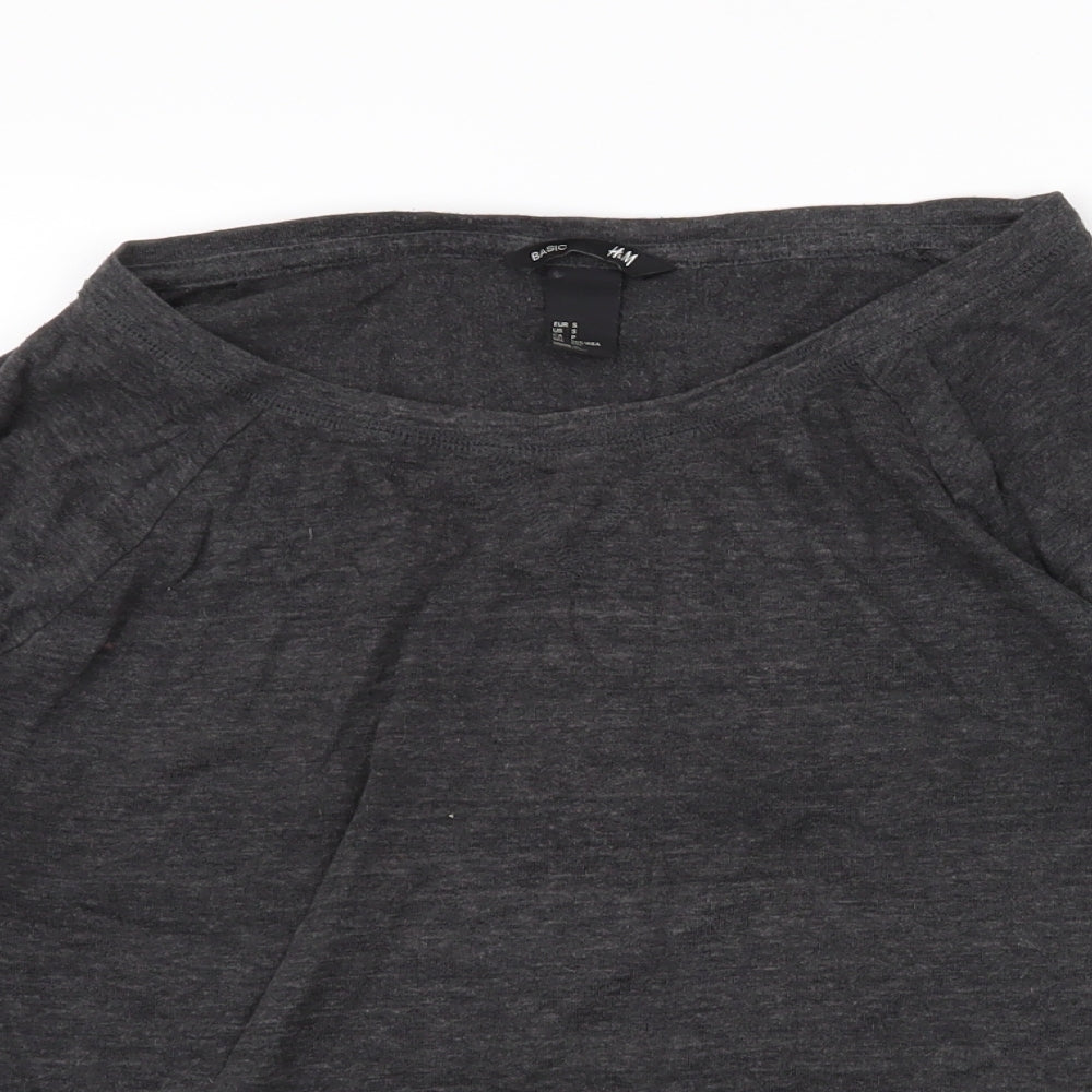 Womens UK Size S H&M Grey Pullover Sweatshirt