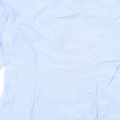 NEXT Mens Blue  Polyester  Button-Up Size 15.5 Collared Button