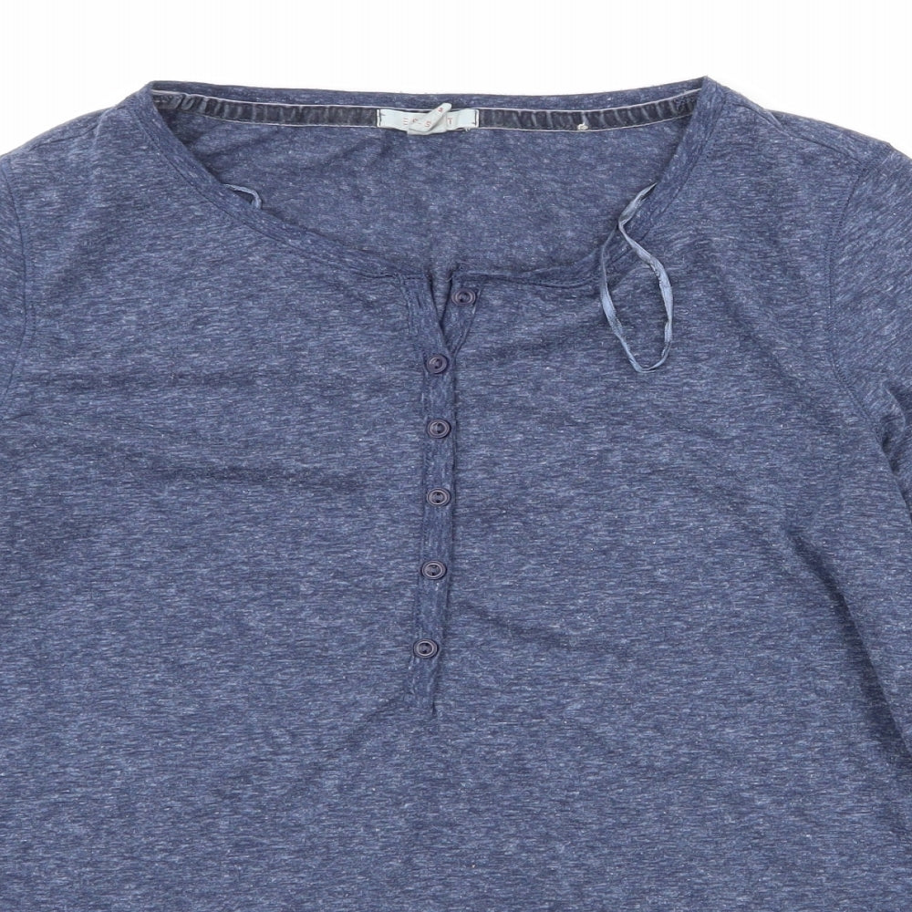Womens UK Size S Espirit Blue Jersey T-Shirt