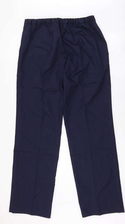 Tailored Image Mens Blue  Polyester Trousers  Size 33 in L32 in Regular Zip
