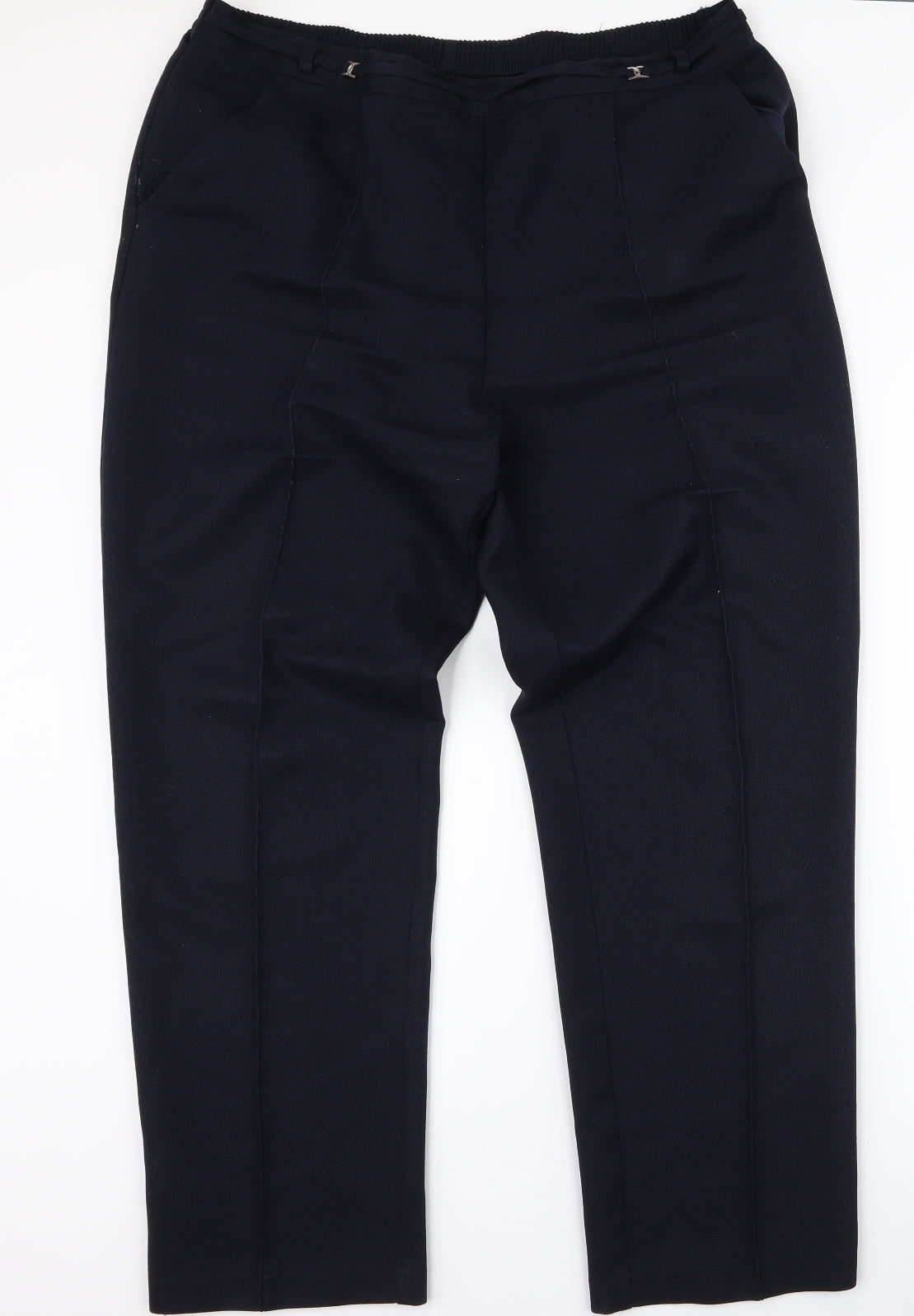 Womens UK Size 18 Marks and Spencer Regular Fit  Blue Trousers