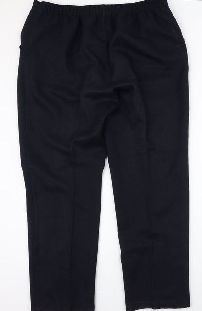 Womens UK Size 18 Marks and Spencer Regular Fit  Blue Trousers