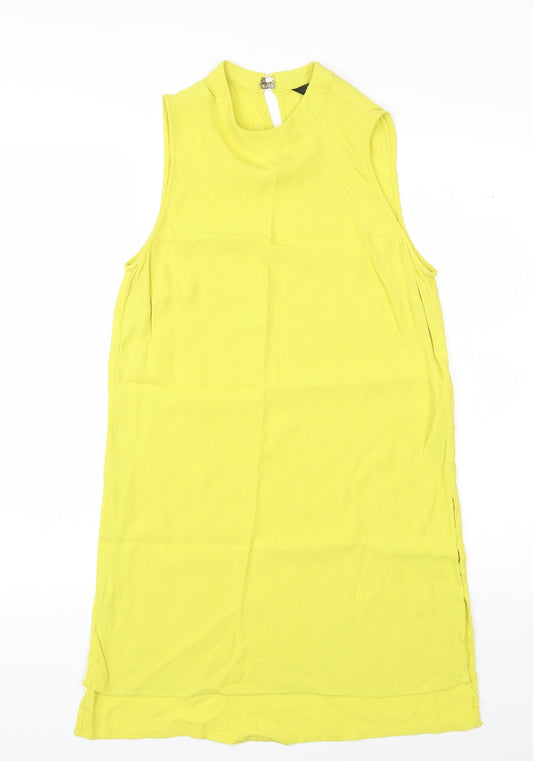 Womens UK Size 10 New Look Yellow Basic Blouse
