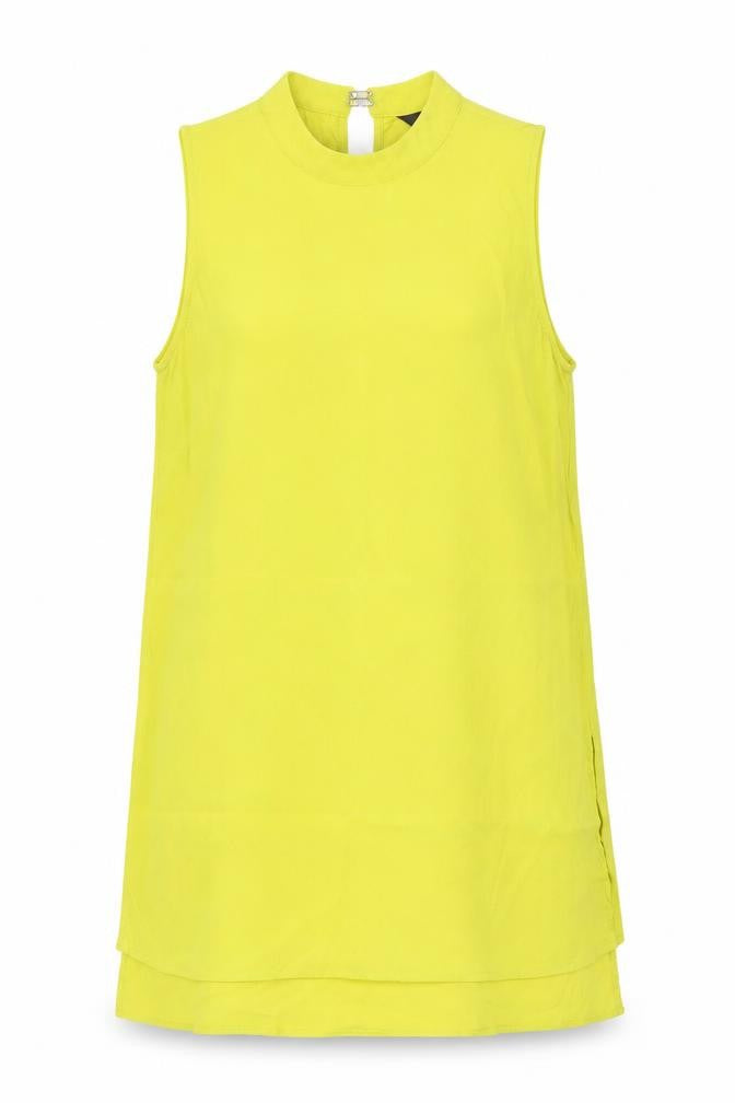 Womens UK Size 10 New Look Yellow Basic Blouse