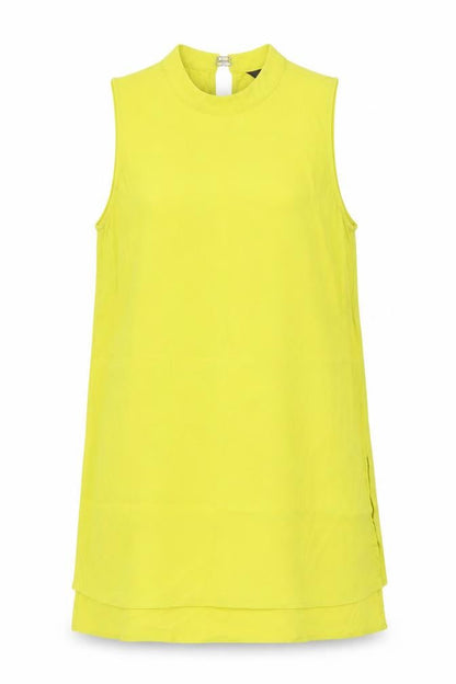 Womens UK Size 10 New Look Yellow Basic Blouse