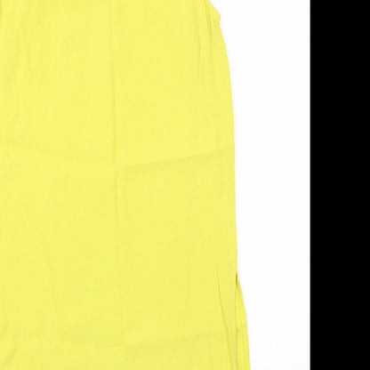 Womens UK Size 10 New Look Yellow Basic Blouse