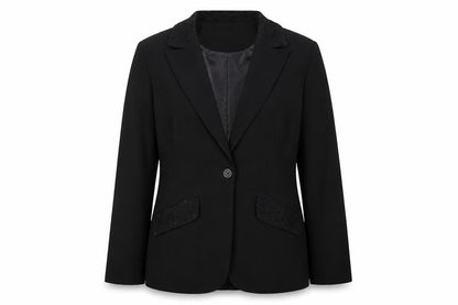 Womens UK Size 14 AMARANTO Regular Black Suit Jacket