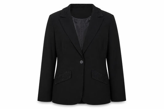 Womens UK Size 14 AMARANTO Regular Black Suit Jacket