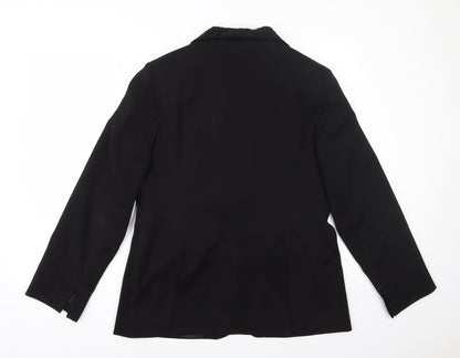Womens UK Size 14 AMARANTO Regular Black Suit Jacket