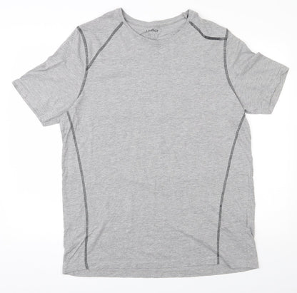 Livergy Mens Grey  Cotton  T-Shirt Size XL Round Neck