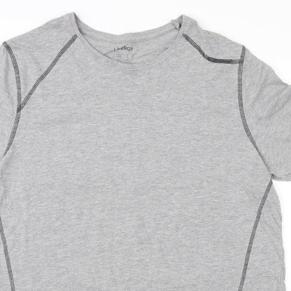 Livergy Mens Grey  Cotton  T-Shirt Size XL Round Neck