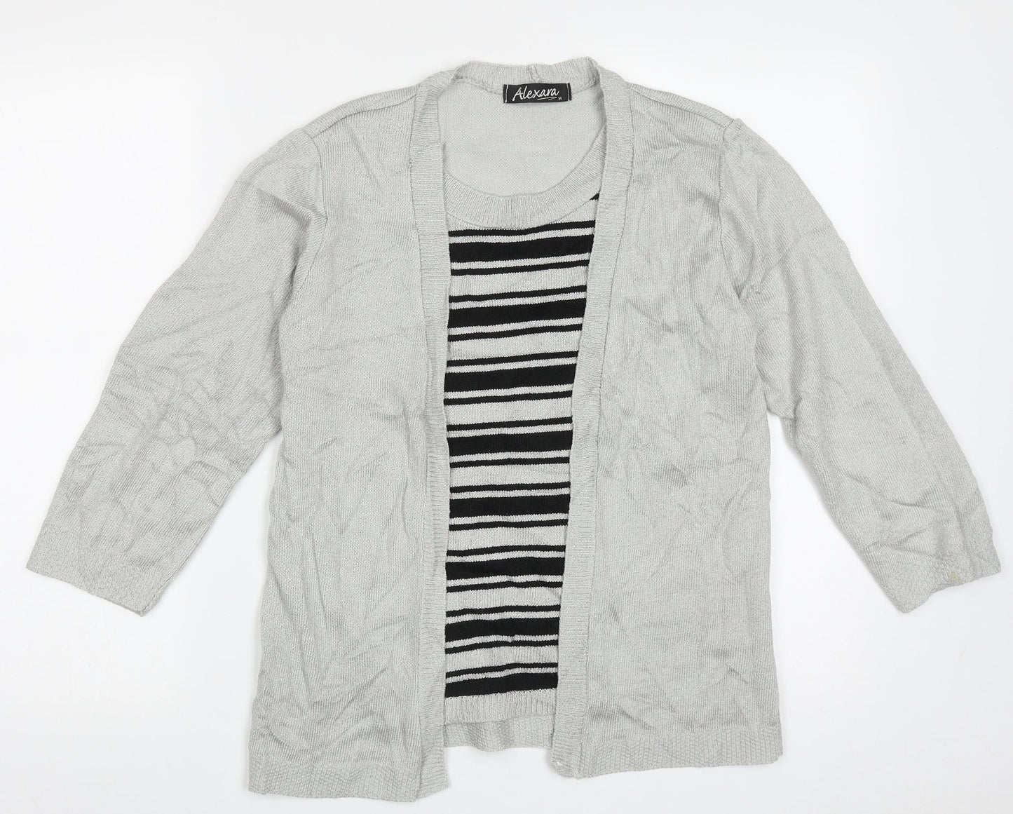 Womens UK Size M Alexara Grey Pullover Jumper