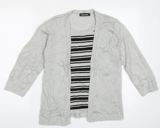 Womens UK Size M Alexara Grey Pullover Jumper