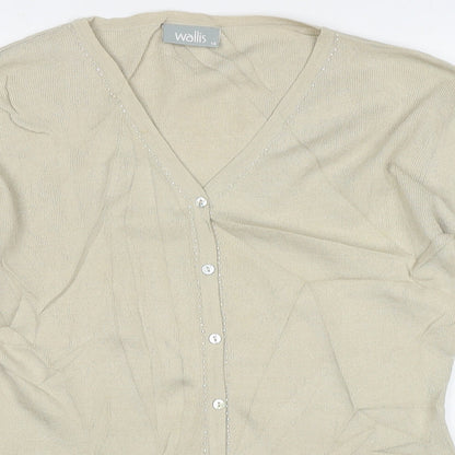 Womens UK Size 14 Wallis Beige Cardigan Jumper