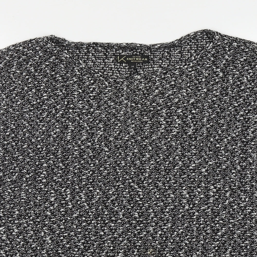 Womens UK Size 14 New Look Black Pullover Jumper
