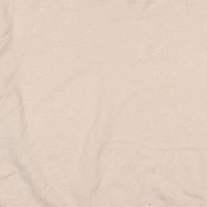jeff Womens Beige V-Neck  Cotton Full Zip Jumper Size L
