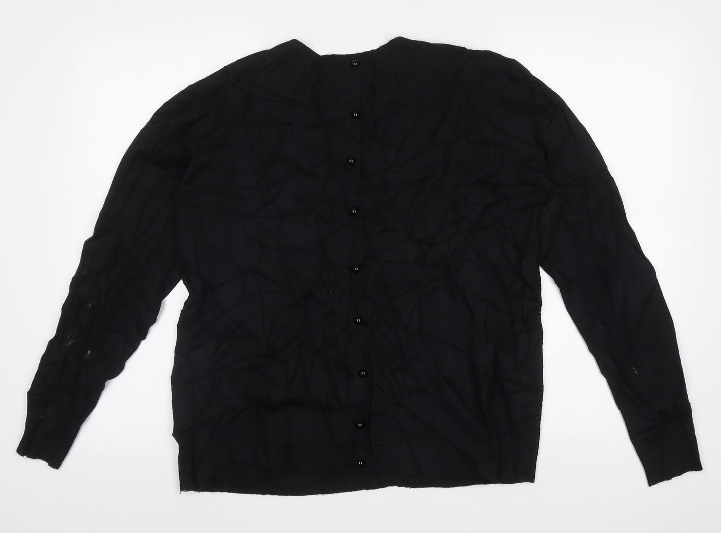 Finery Womens Black Crew Neck  Polyamide Pullover Jumper Size XL