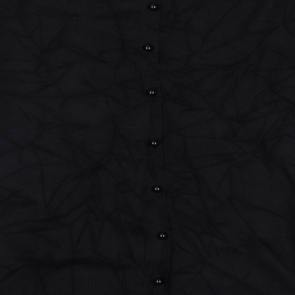 Finery Womens Black Crew Neck  Polyamide Pullover Jumper Size XL