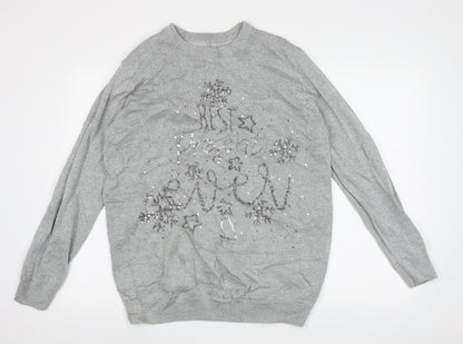 Womens UK Size L Blooming Marvellous Grey Pullover Jumper