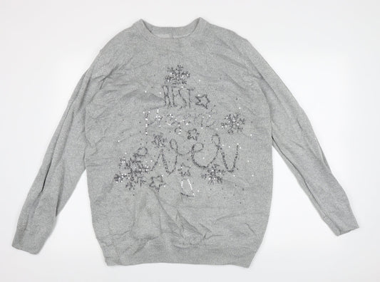 Womens UK Size L Blooming Marvellous Grey Pullover Jumper