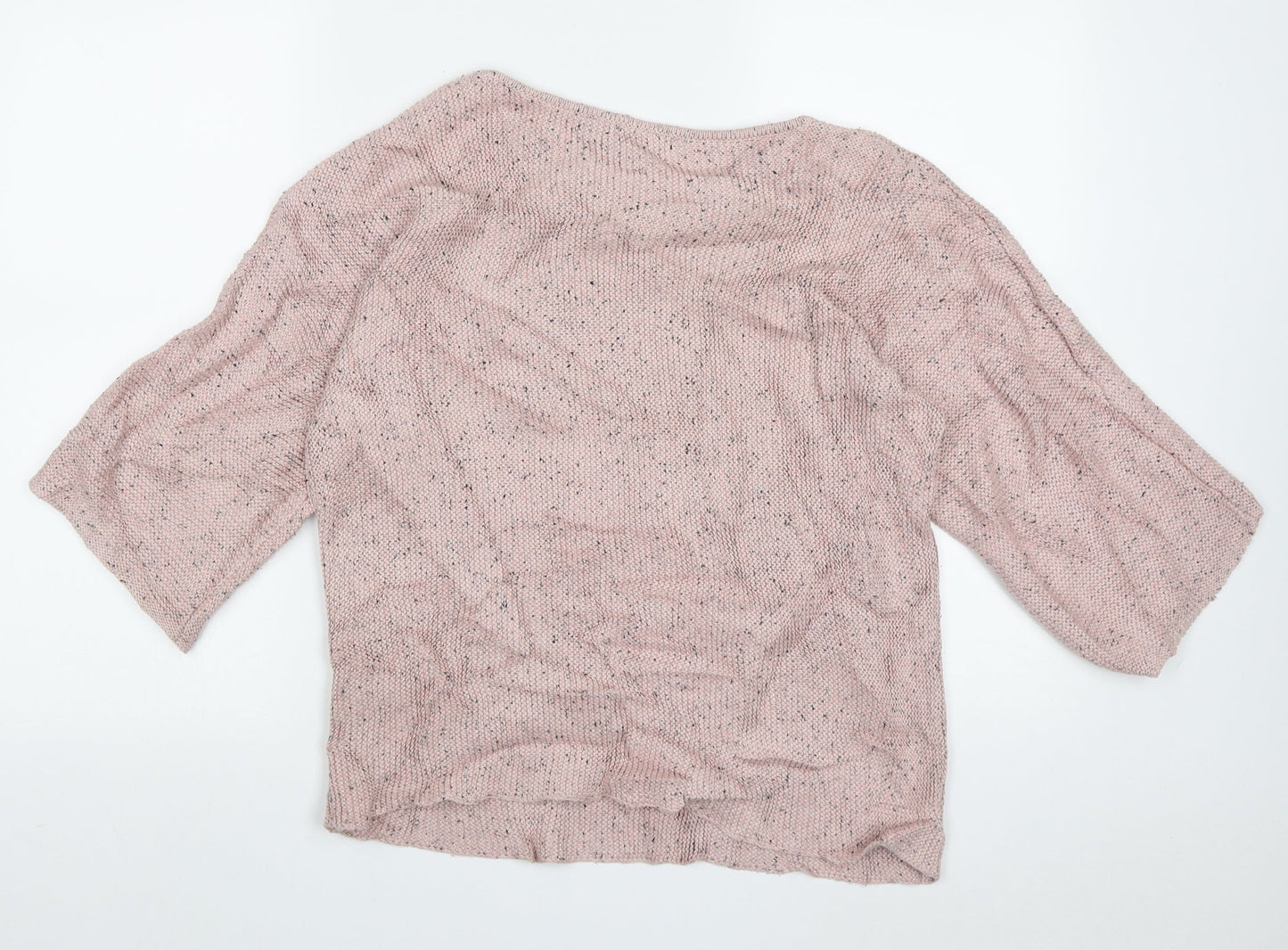 H&M Womens Pink Boat Neck  Acrylic Pullover Jumper Size S