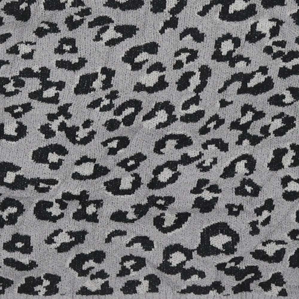NEXT Girls Grey Crew Neck Animal Print Nylon Pullover Jumper Size 8 Years  Pullover
