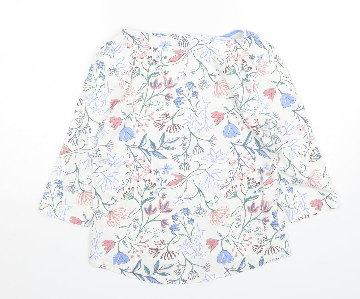 George Womens Multicoloured Floral Cotton Basic T-Shirt Size 8 Round Neck