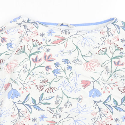 George Womens Multicoloured Floral Cotton Basic T-Shirt Size 8 Round Neck