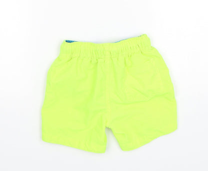 Primark Boys Green  Polyester Bermuda Shorts Size 3-4 Years  Regular Drawstring - Swim Shorts