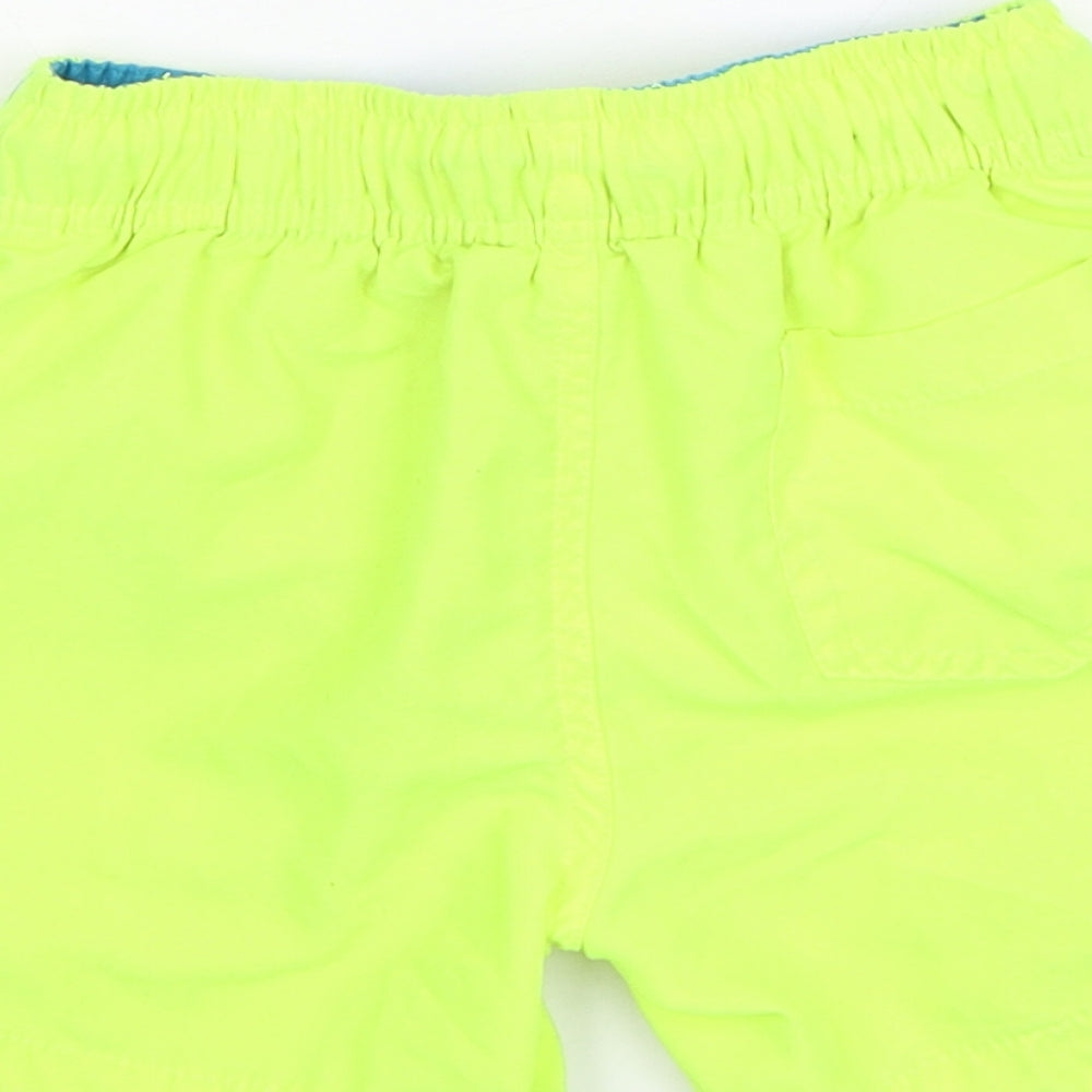 Primark Boys Green  Polyester Bermuda Shorts Size 3-4 Years  Regular Drawstring - Swim Shorts