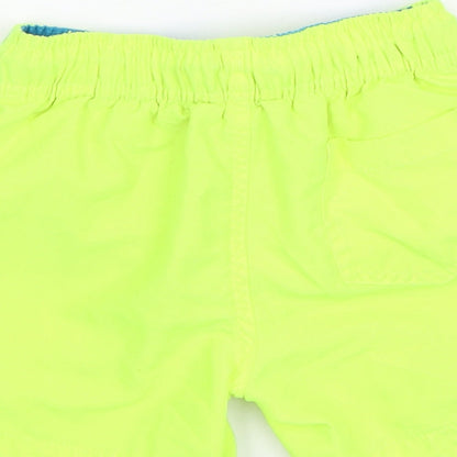 Primark Boys Green  Polyester Bermuda Shorts Size 3-4 Years  Regular Drawstring - Swim Shorts