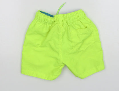 Primark Boys Green  Polyester Bermuda Shorts Size 3-4 Years  Regular Drawstring - Swim Shorts