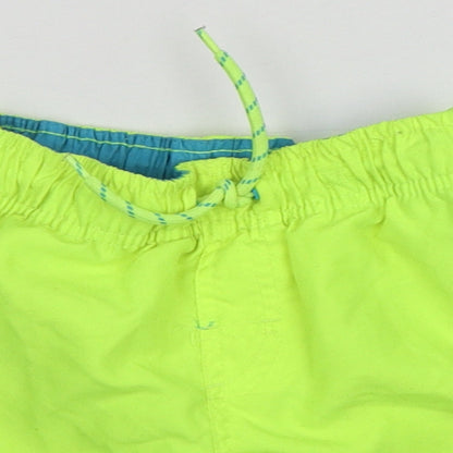 Primark Boys Green  Polyester Bermuda Shorts Size 3-4 Years  Regular Drawstring - Swim Shorts