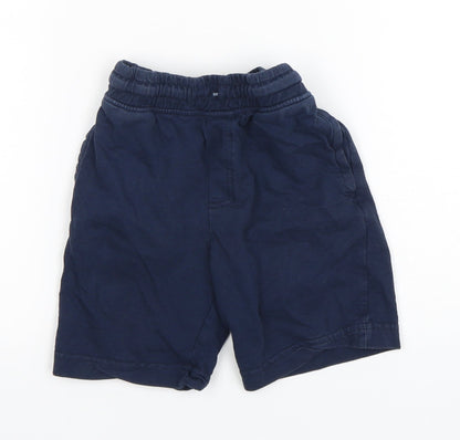 Pep & Co Boys Blue  Cotton Sweat Shorts Size 5-6 Years  Regular Drawstring