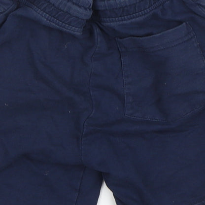 Pep & Co Boys Blue  Cotton Sweat Shorts Size 5-6 Years  Regular Drawstring