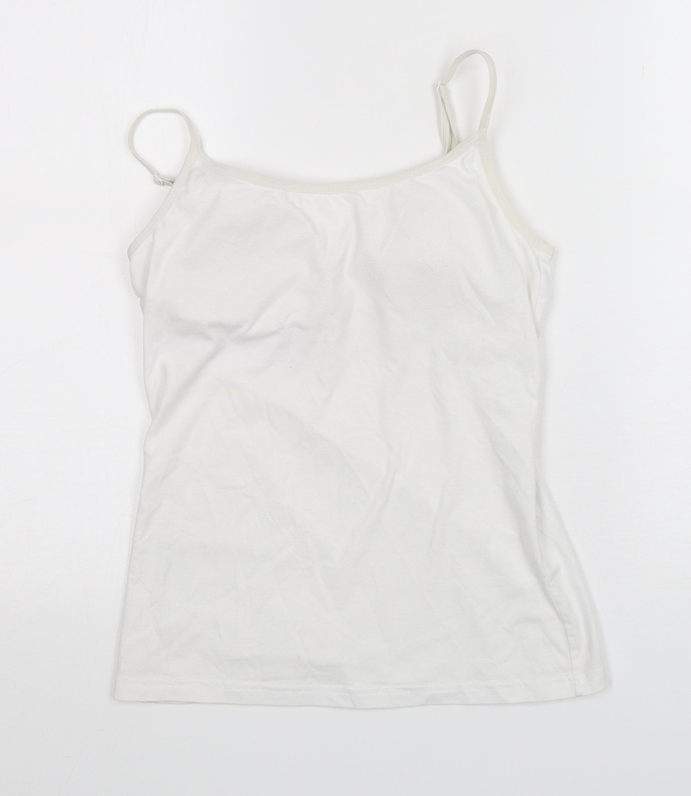 Secret Possesions Womens White  Polyester Camisole Tank Size 10 Off the Shoulder