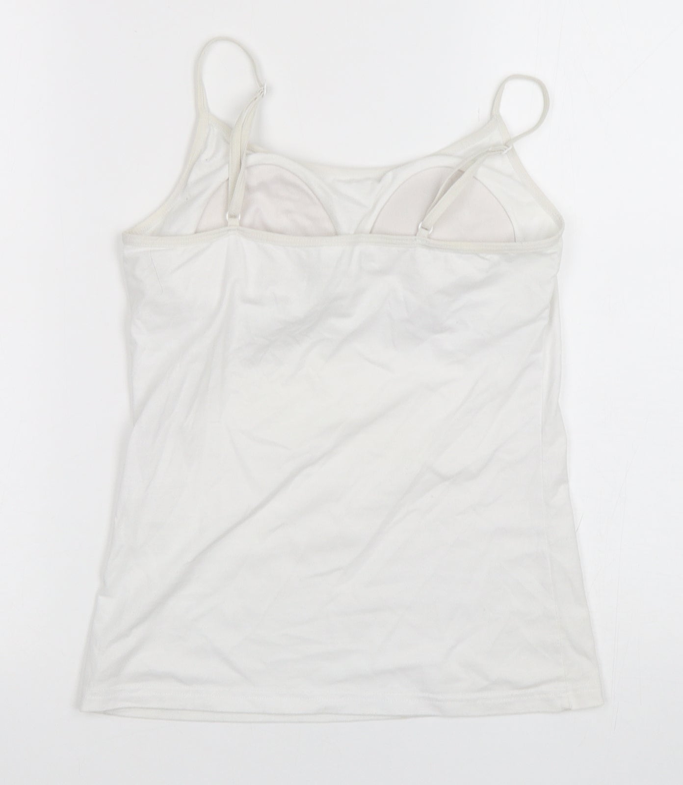 Secret Possesions Womens White  Polyester Camisole Tank Size 10 Off the Shoulder