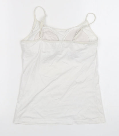 Secret Possesions Womens White  Polyester Camisole Tank Size 10 Off the Shoulder